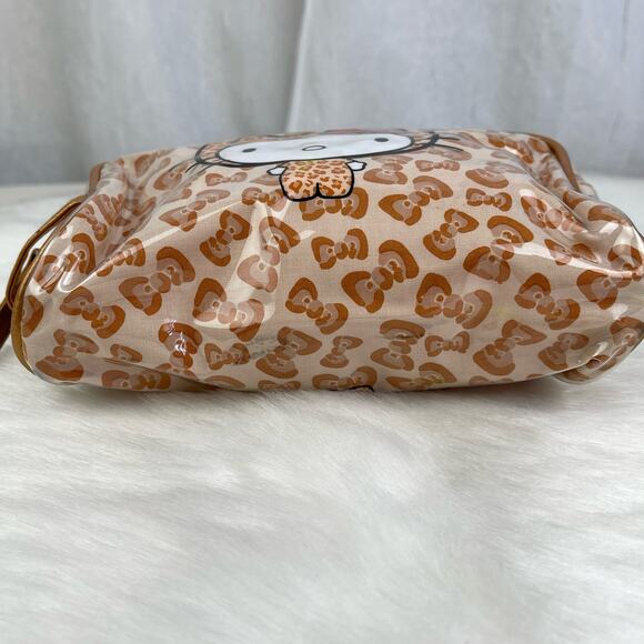 Hello Kitty X Forever 21 Bow Shaped Leopard Print Zipper Cosmetic Bag Pouch 2011 - Picture 5 of 16